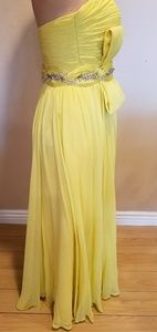 Terani Couture lemon yellow gown